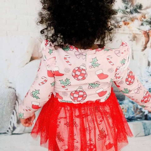 Disco Christmas Tutu Bodysuit