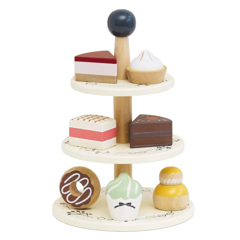 Wooden Toy Cake Stand & Treats