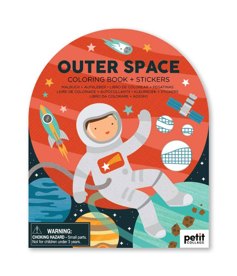 Coloring Book With Stickers - Outer Space