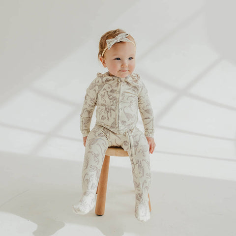 Zip-Up Footie Pajama - Jurassic Park Fossils