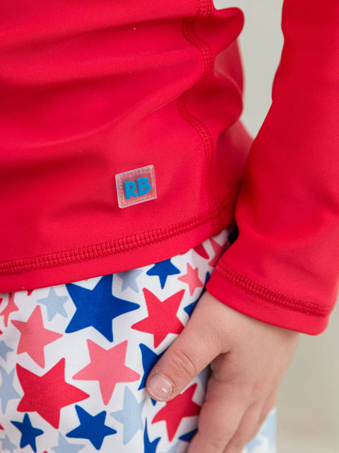 Long Sleeve Rash Guard - Vintage Red