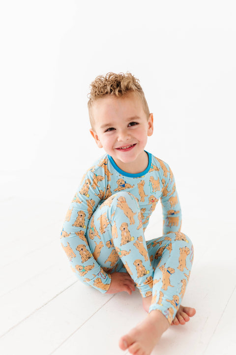 Goldendoodle Bamboo Long Sleeve Pajama Set for Kids