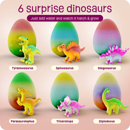 Dinosaur Hatching Surprise Eggs (6 Pack)