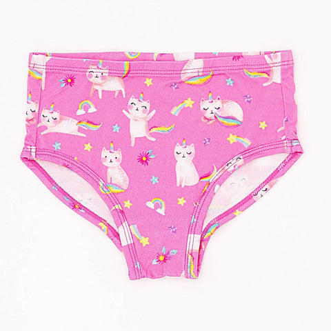 Girls Bamboo Undies - Unicorn Kitty