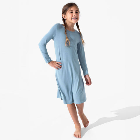 Girls' Long Sleeve Bamboo Dress/Nightgown - Oasis