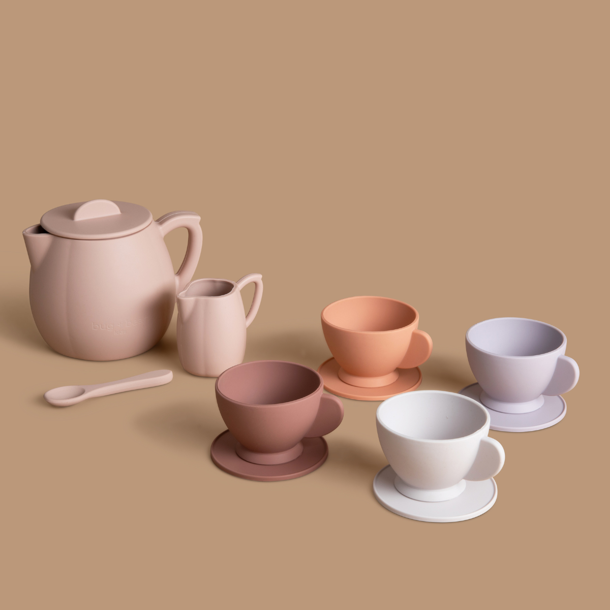 Kids Pretend Play Silicone Tea Set (Petal)