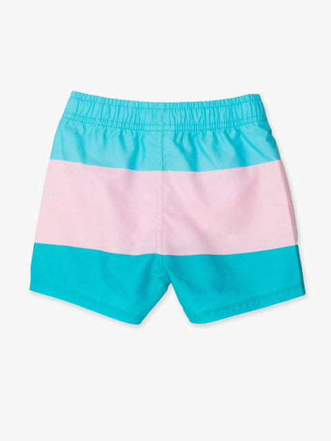 Swim Trunks - Neon Pool Party Color Block