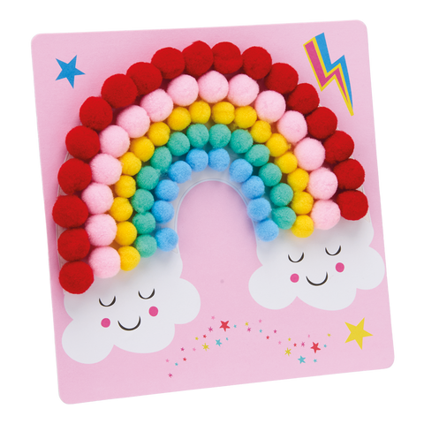 Rainbow Fairy Pom Pom Art