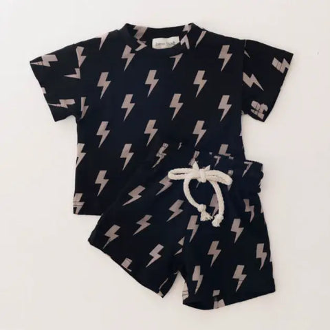 Short Set | Black Lightning