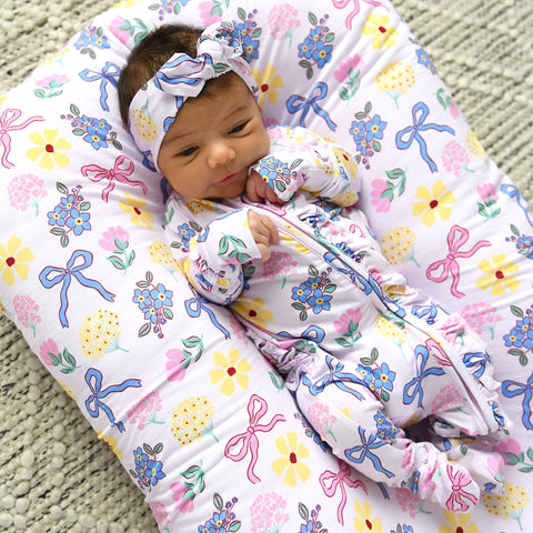 Evie Ruffle Zip Bamboo Pajama