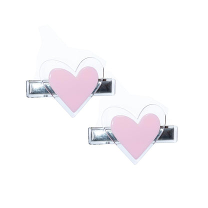 Agatha Heart Soft Pink Hair Clips - Lilies & Roses NY