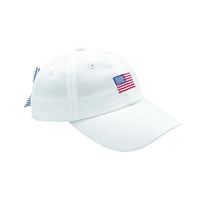 American Flag Bow Baseball Hat - Bits & Bows