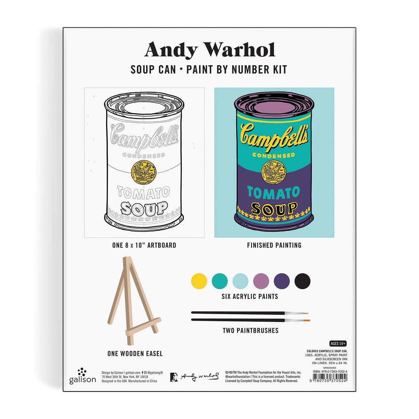 Andy Warhol Soup Can Paint By Number Kit - Mudpuppy