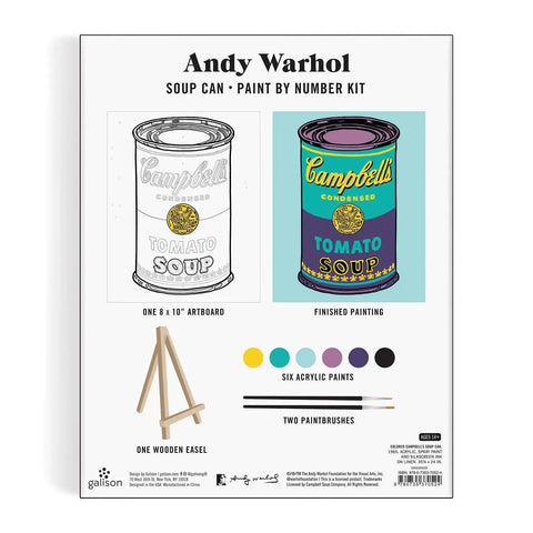 Andy Warhol Soup Can Paint By Number Kit - Mudpuppy