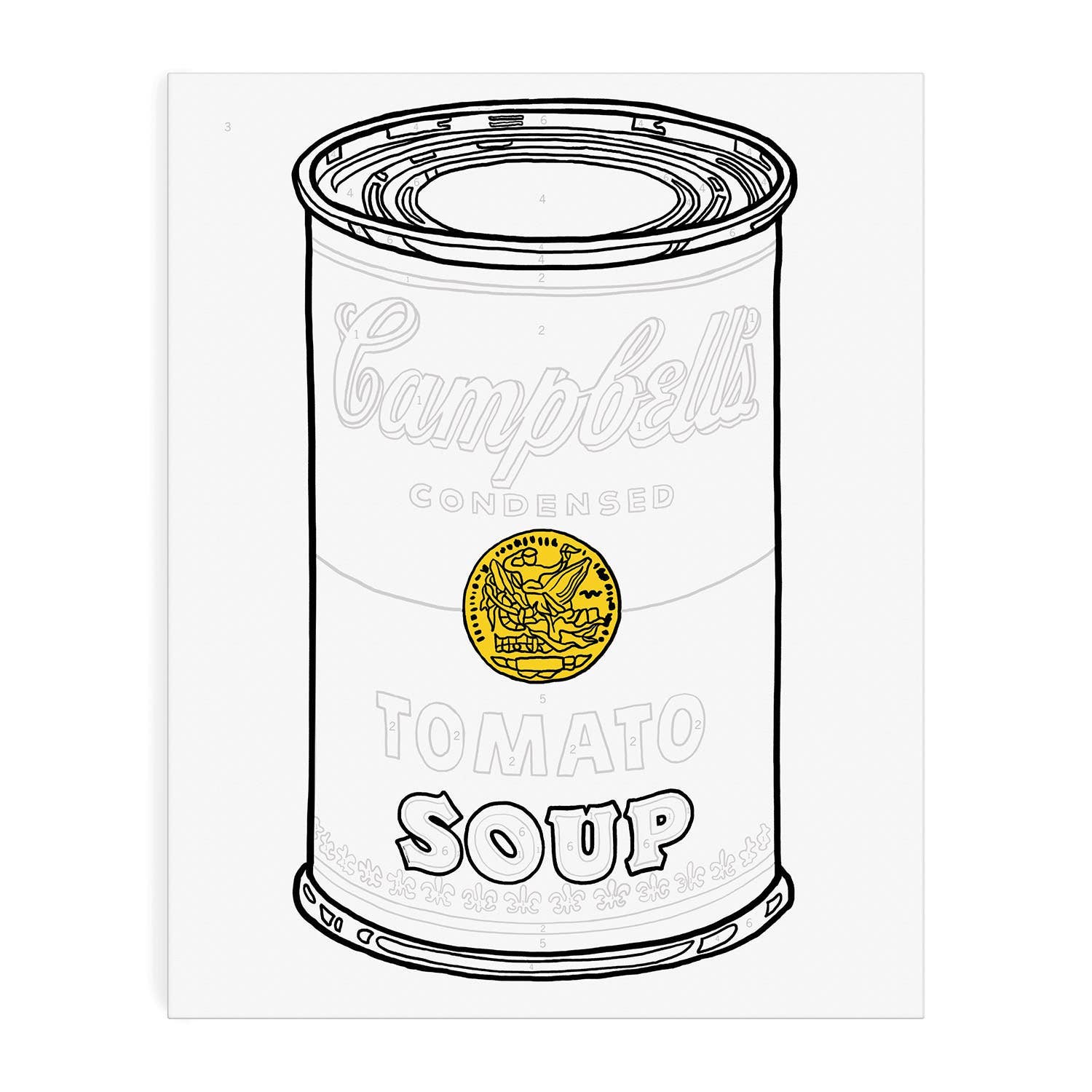 Andy Warhol Soup Can Paint By Number Kit - Mudpuppy