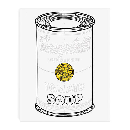 Andy Warhol Soup Can Paint By Number Kit - Mudpuppy