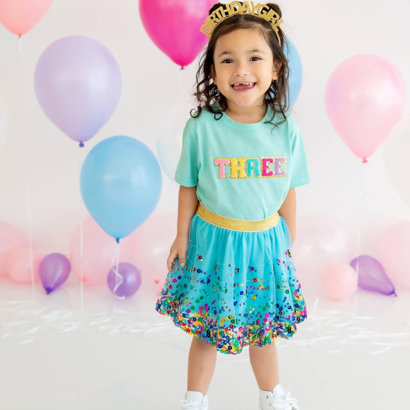 Aqua Confetti Tutu Skirt - Sweet Wink