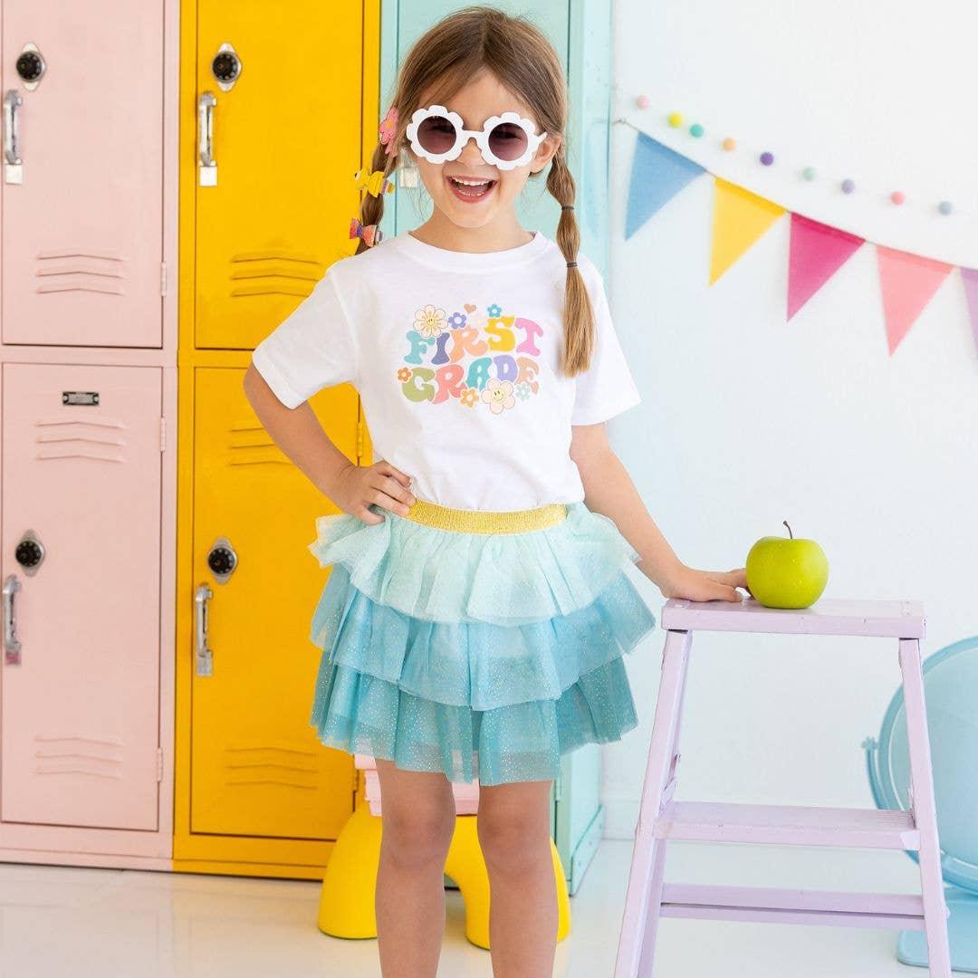 Aqua Petal Girls Tutu Skirt - Sweet Wink