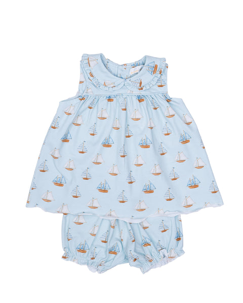 Ava Blue Sails Bloomer Set