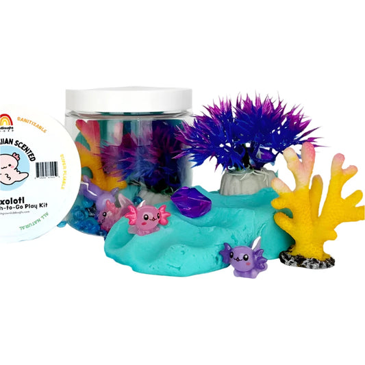 Axolotl (Blue Hawaiian) Play Dough-To-Go - Earth Grown KidDoughs