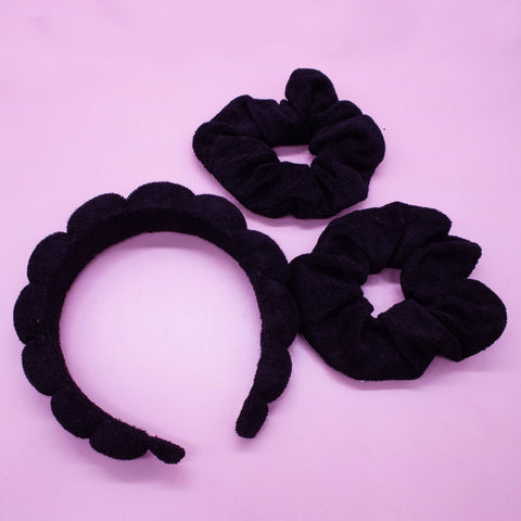 Spa Headband & Scrunchie Wristband Set - Mint