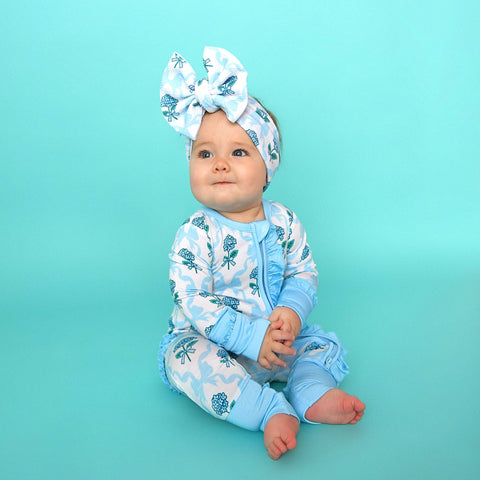 Savannah Ruffle Zip Bamboo Pajama