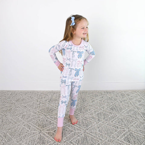 Samantha Bows Bamboo Girls Lounge Set