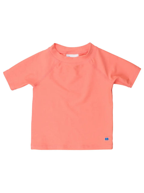 Short Sleeve Rash Guard - Coral
