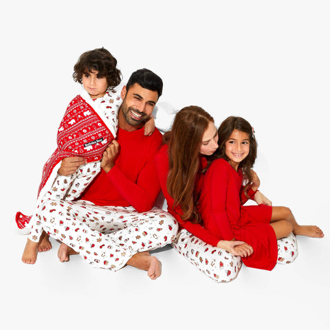 Girls' Long Sleeve Bamboo Dress/Nightgown - Berry Red
