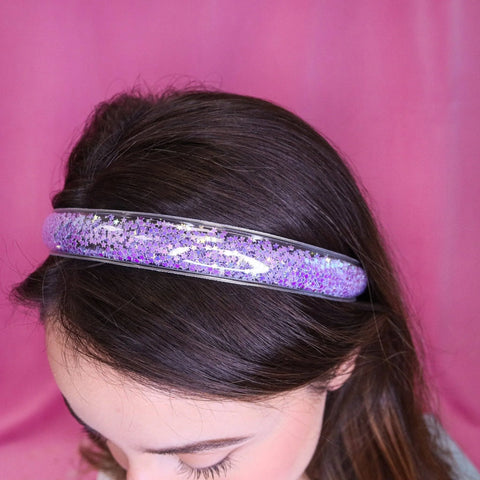 Shaker Glitter Headband - Purple