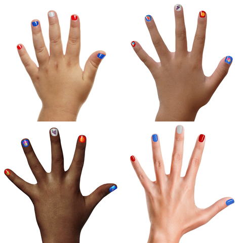 Non-toxic Nail Polish Set for Kids - U.S. of YAY! Red, White & Blue