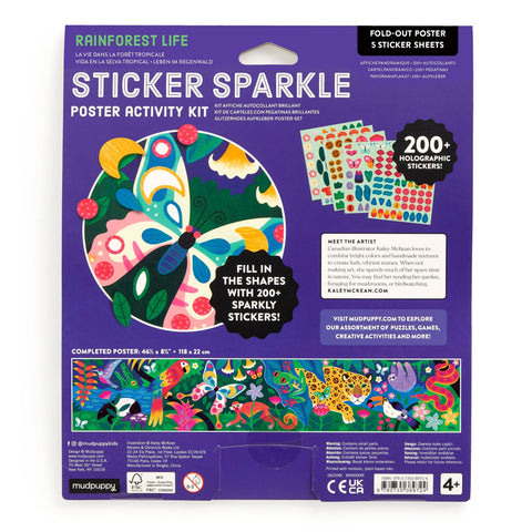 Rainforest Life Sticker Sparkle Poster Activity Kit