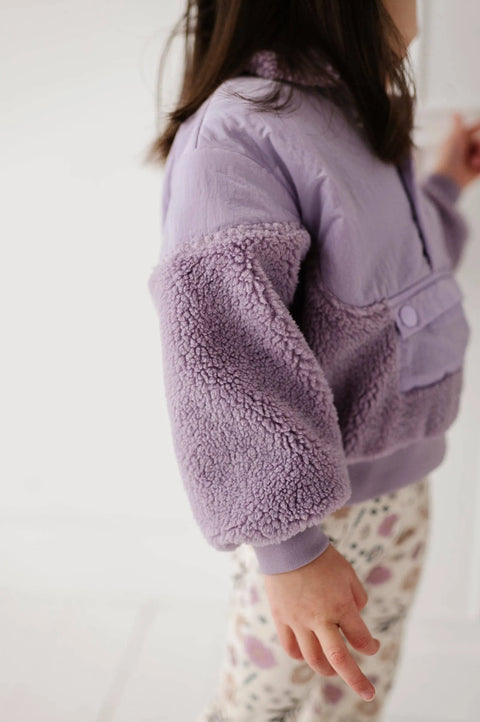 Sherpa Pullover - Lavender Fog
