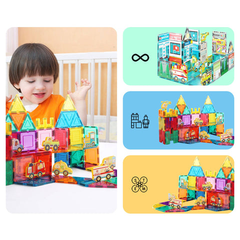 PicassoTiles Metro City Magnetic Action Figures (8 Pieces)