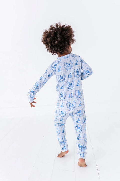 Blue Pony Club Convertible Footie