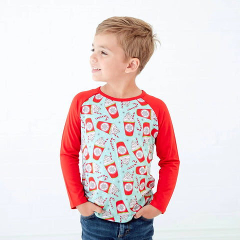 Long Sleeve Raglan Bamboo Shirt - Whipped Cocoa