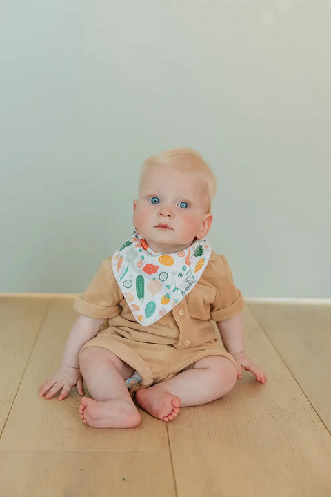 Baby Bandana Bibs - Veggies - Copper Pearl