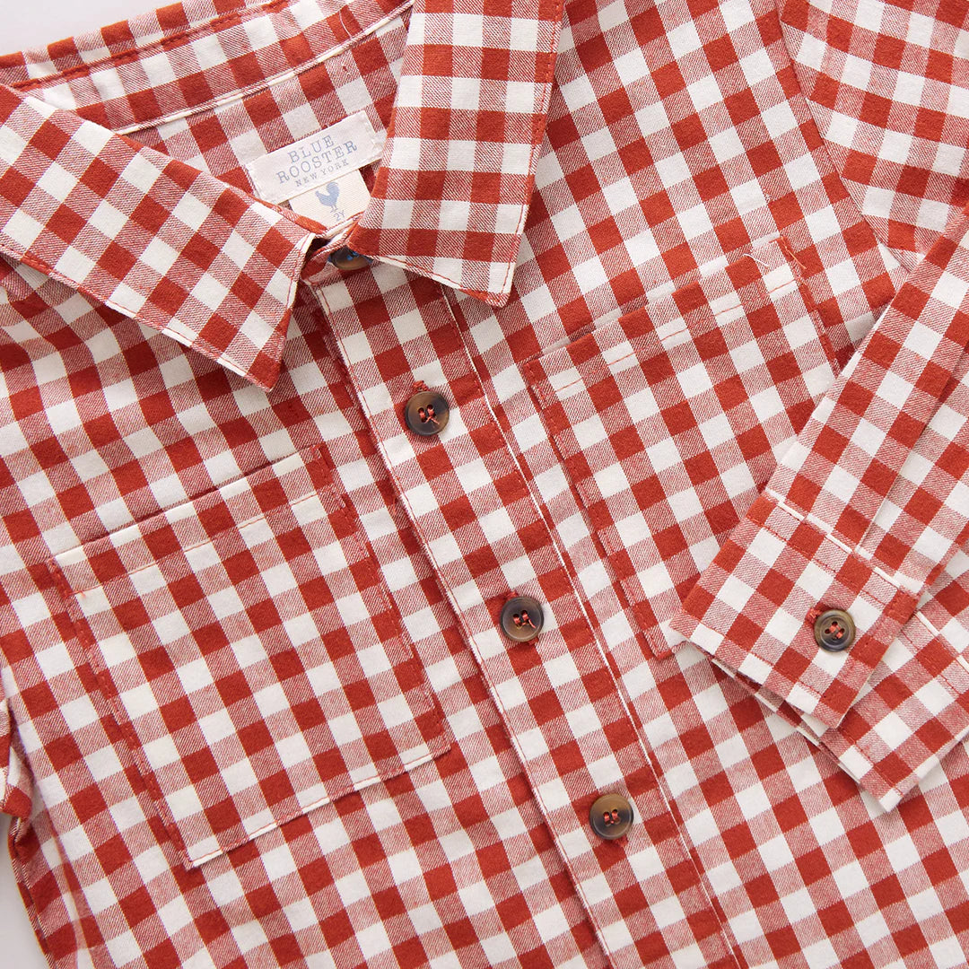 Baby Boys Jack Shirt - Pony Gingham - Pink Chicken