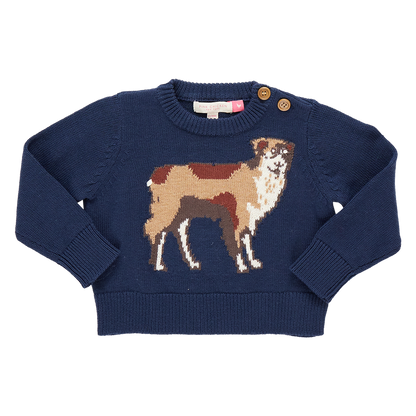 Baby Boys Oliver Sweater - Happy Dog - Pink Chicken