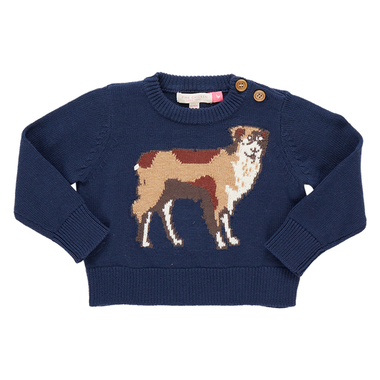 Baby Boys Oliver Sweater - Happy Dog - Pink Chicken