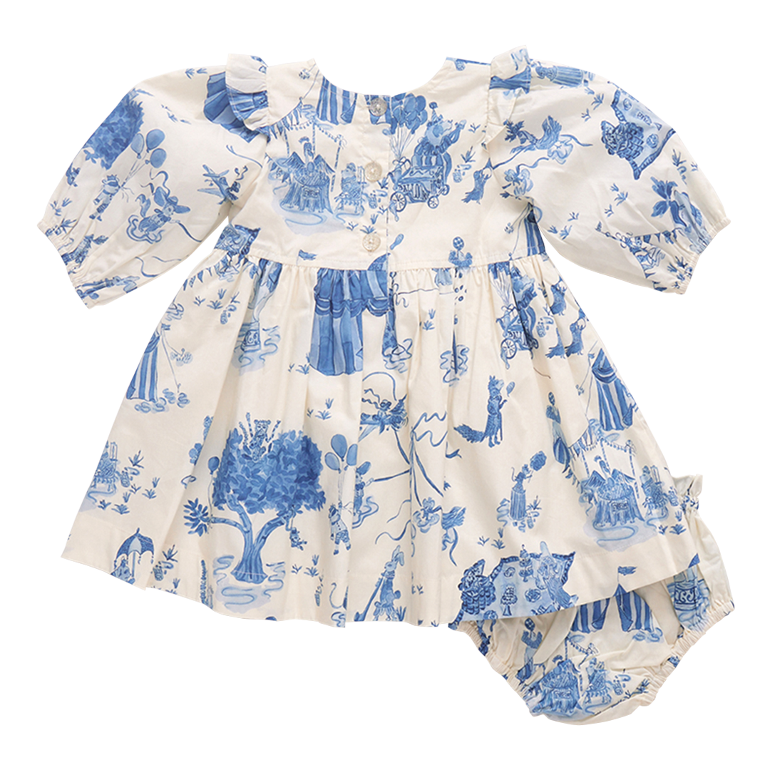 Baby Girls Brooke Dress Set - Blue Circus