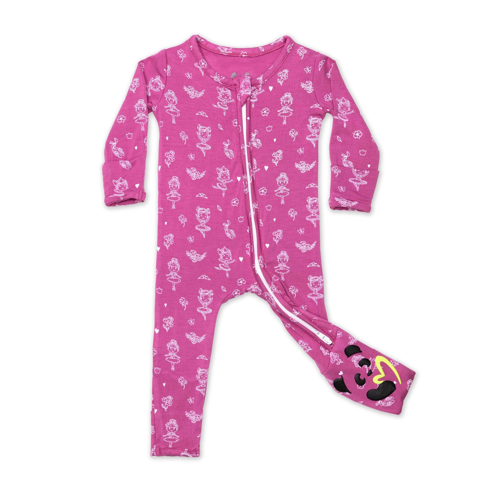 Ballerina Convertible Footie Bamboo Pajama - Bellabu Bear