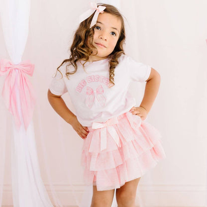 Ballet Bow Tiered Girls Tutu Skirt