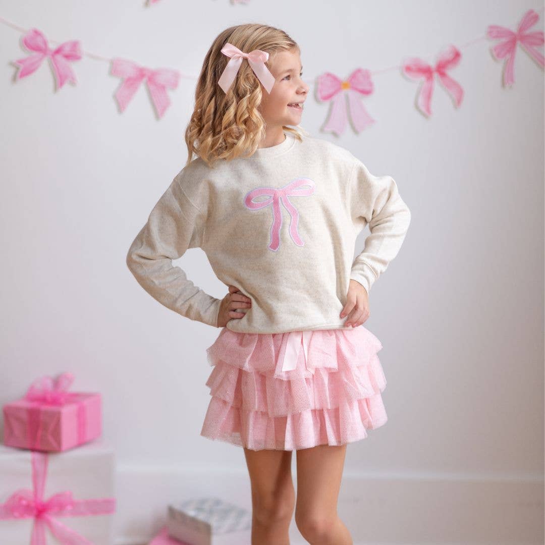 Ballet Bow Tiered Girls Tutu Skirt