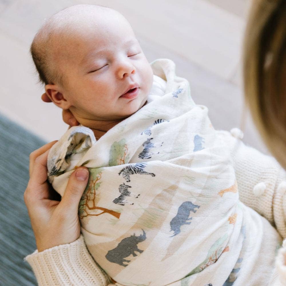 Bamboo Muslin Swaddle: The Savannah - Saranoni