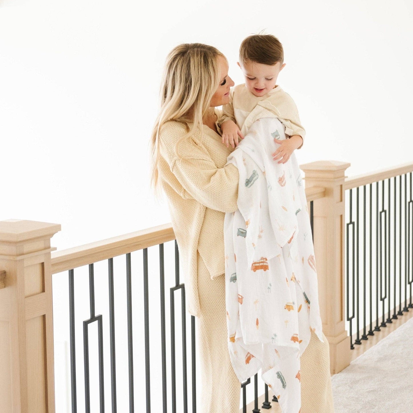 Bamboo Muslin Swaddle: Van Life - Saranoni