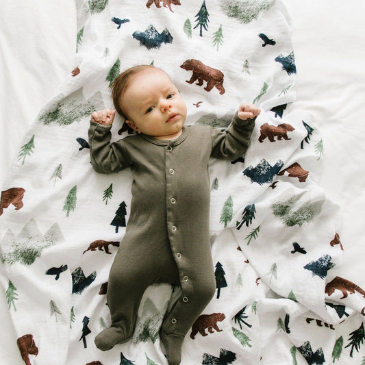 Bamboo Muslin Swaddle: Yosemite - Saranoni