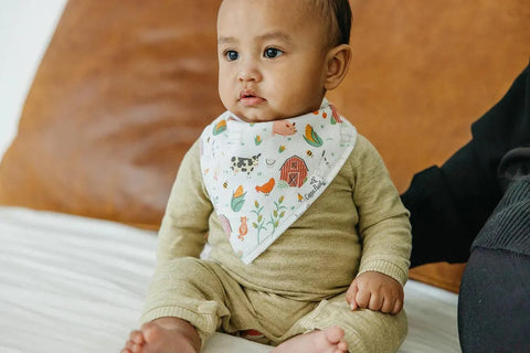 Bandana Bib Set - Farmstead - Copper Pearl