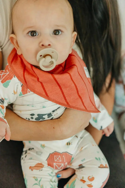Bandana Bib Set - Farmstead - Copper Pearl