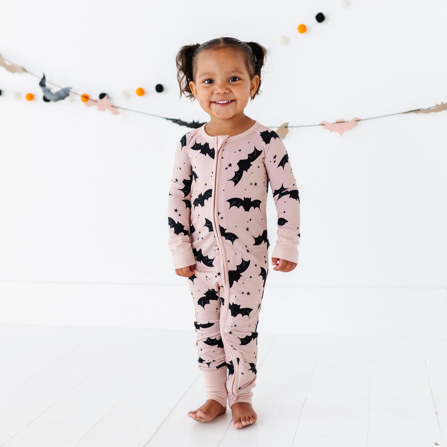 Bat to the Bone Halloween Baby Bamboo Pajamas - Kiki + Lulu